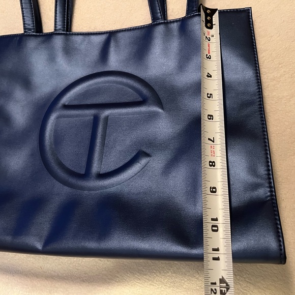 Telfar Metallic Cobalt Blue Medium Shopper, great condition! - Picture 7 of 16